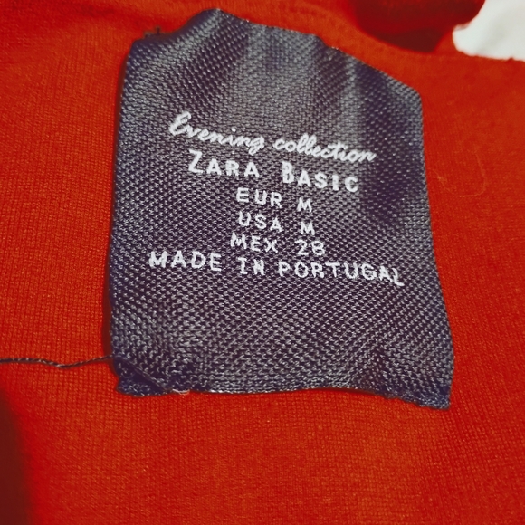 Zara Basic | Evening Collection | Vibrant Red Mini Dress | Size Medium - Picture 6 of 7